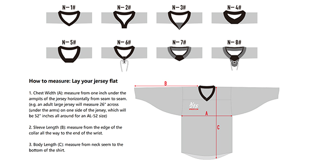 HOCKEY JERSEY SIZE CHART